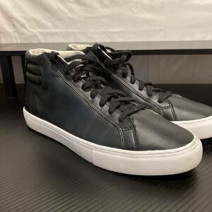 True Religion Men's Hi-Top  Leather Sneakers‎ Size 10 Black & White